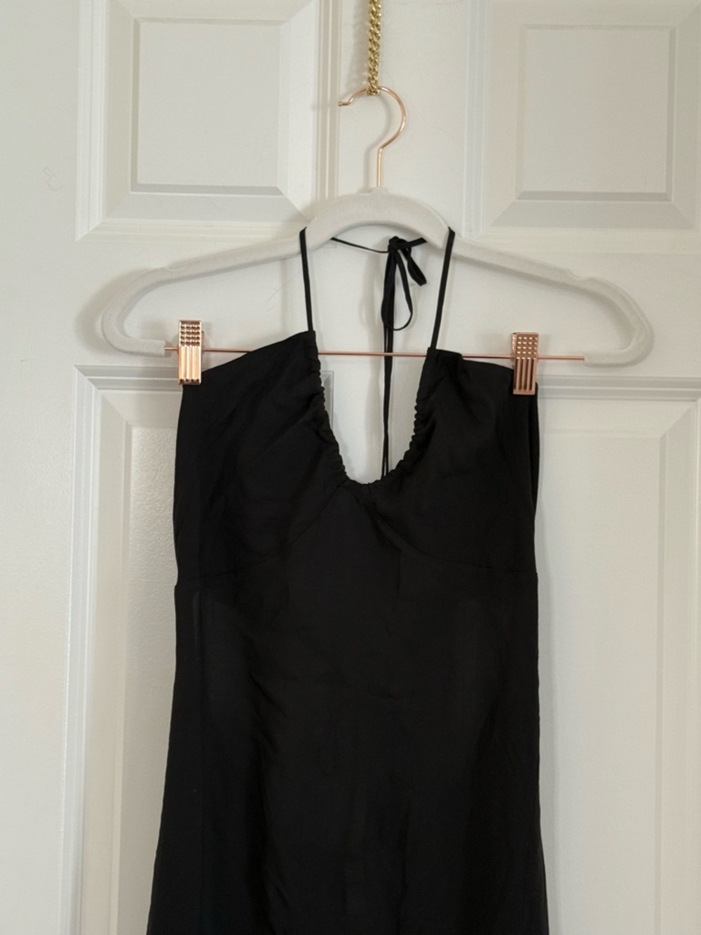 Luxury Black Halter Maxi Swim Cover-Up | Open Back Resort Dress Victoria Secret - Picture 6 of 6